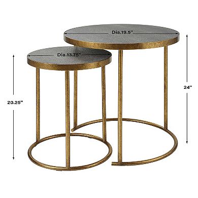 Uttermost Aragon Brass 2-pc Nesting Tables