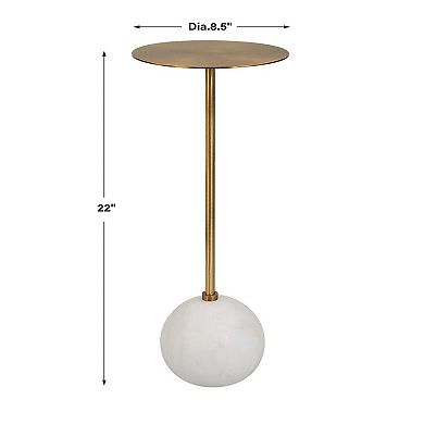 Uttermost Gimlet White Drink Table