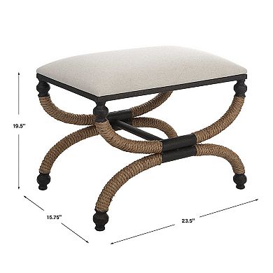Uttermost Icaria Upholstered Small Bench