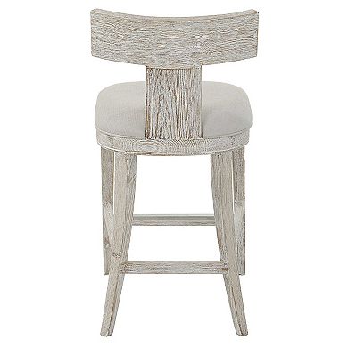 Uttermost Idris White Counter Stool