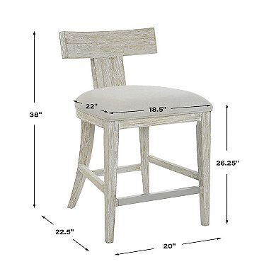 Uttermost Idris White Counter Stool