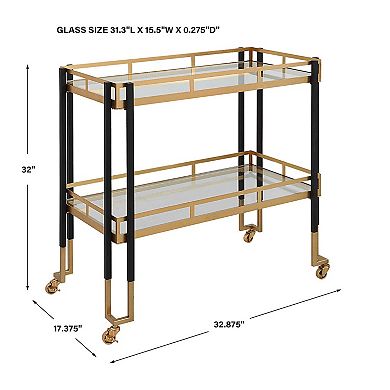 Uttermost Kentmore Modern Bar Cart