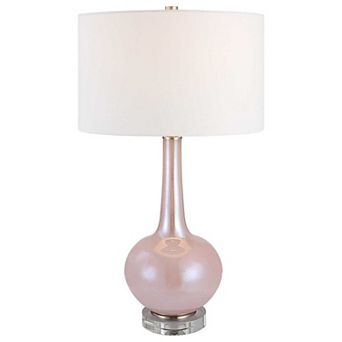 Uttermost Rosa Pink Glass Table Lamp