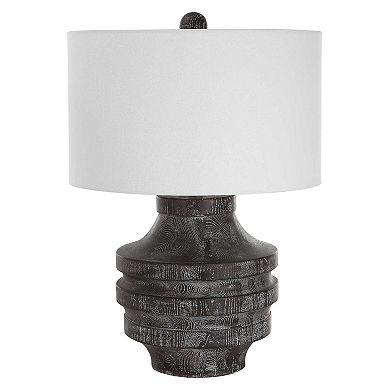 Uttermost Timber Carved Wood Table Lamp