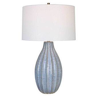 Uttermost Veston Blue Glaze Table Lamp