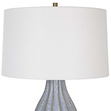 Uttermost Veston Blue Glaze Table Lamp