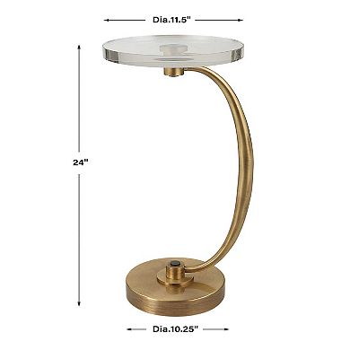 Uttermost Waveney Brass Drink Table