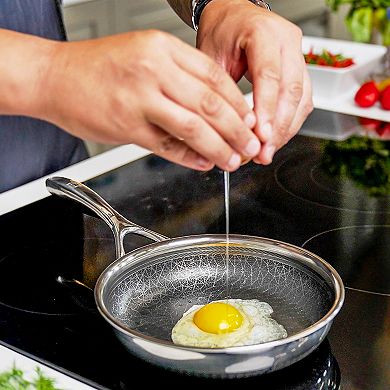 Livwell DiamondClad 8-in. Hybrid Nonstick Stainless Steel Frying Pan