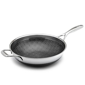 Livwell DiamondClad™ 12 in Hybrid Nonstick Stainless Steel Wok Pan