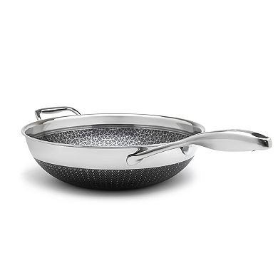 Livwell DiamondClad™ 12-in. Hybrid Nonstick Stainless Steel Wok Pan