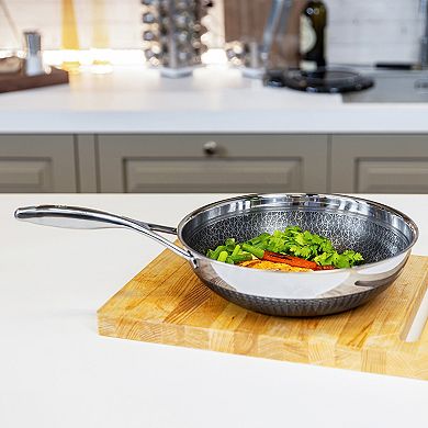 Livwell DiamondClad™ 12-in. Hybrid Nonstick Stainless Steel Wok Pan