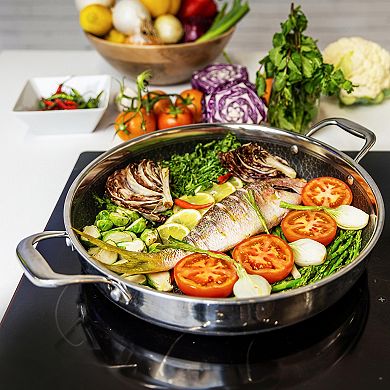 Livwell DiamondClad™ 14-in. Hybrid Nonstick Stainless Steel Everything Pan