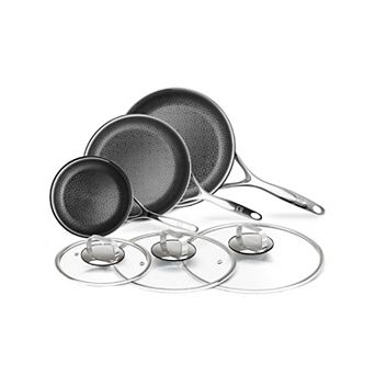 Livwell DiamondClad™ 6 pc Hybrid Nonstick Stainless Steel Frying Pan Set