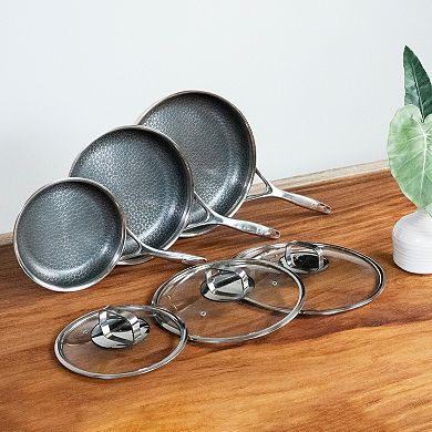 Livwell DiamondClad™ 6-pc. Hybrid Nonstick Stainless Steel Frying Pan Set