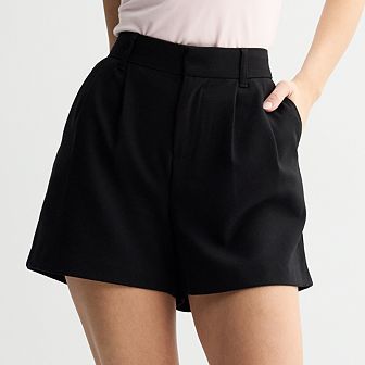 Juniors' SO® Curvy Fit Trouser Shorts