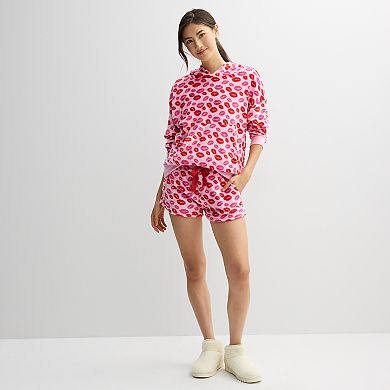 Juniors' Harper & Ivy Plush Pajama Shorts