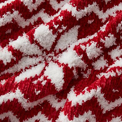VCNY Home Astor Chenille Snowflake Throw