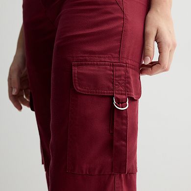 Juniors' Project Indigo Mid-Rise Wide Leg Cargo Pants