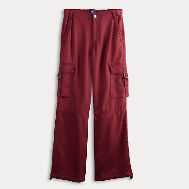 Juniors' Project Indigo Mid-Rise Wide Leg Cargo Pants
