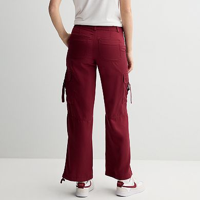 Juniors' Project Indigo Mid-Rise Wide Leg Cargo Pants