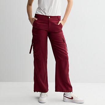 Juniors' Project Indigo Mid-Rise Wide Leg Cargo Pants