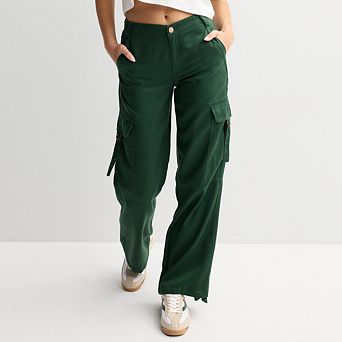 Juniors' Project Indigo Mid-Rise Wide Leg Cargo Pants