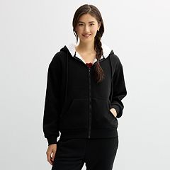 Juniors black zip up hoodie sale