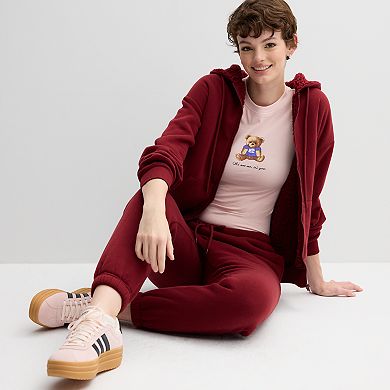 Juniors' Harper & Ivy Sherpa Lined Joggers