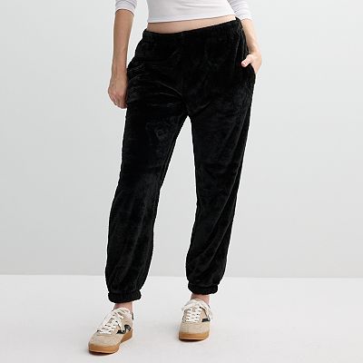 Juniors Harper Ivy Faux Fur Joggers