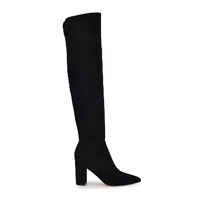 Nine West Miykah Women's Pointy Toe Thigh-High Dress Boots