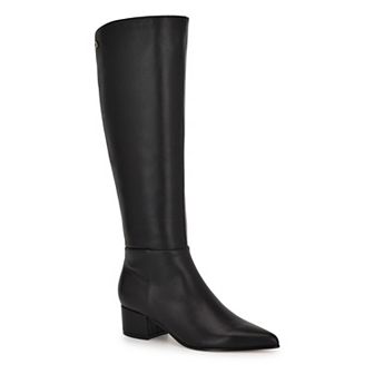 Nine West Morgin Women's Pointy Toe Block Heel Dress Boots