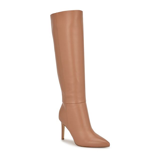 Nine West Richy Wide Calf Women's Boots Light Natural Leather : 8 M