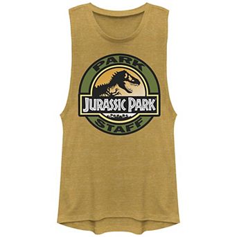 Juniors' Jurassic Park Staff Stamp Graphic Tank Top