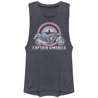 Juniors' Marvel Captain America Motorcicle Graphic Tank Top