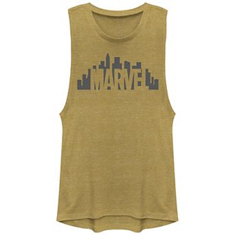 Juniors' Marvel Skyline Logo Graphic Tank Top