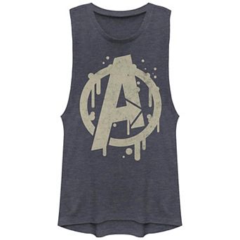 Juniors' Marvel The Avengers Paint Drip Logo Graphic Tank Top