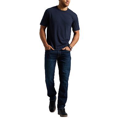 Men's Buffalo Jeans Textured Tonal Stripe Knit Tee