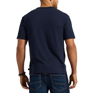 Men's Buffalo Jeans Textured Tonal Stripe Knit Tee