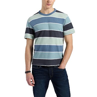 Men's Buffalo Jeans Textured Striped Tee