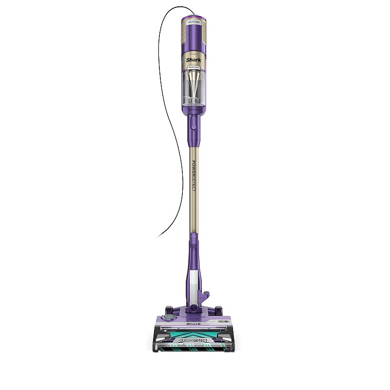 shark - powerdetect ultra-light corded stick vacuum with duoclean detect technology and self-cleaning brushroll - eggplant