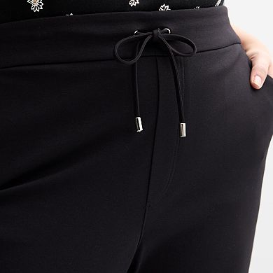 Plus Size Croft & Barrow® Ponte Drawstring Pull-On Pants