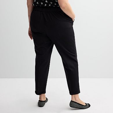 Plus Size Croft & Barrow® Ponte Drawstring Pull-On Pants