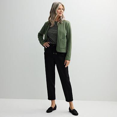 Petite Croft & Barrow® Ponte Drawstring Pull-On Pants