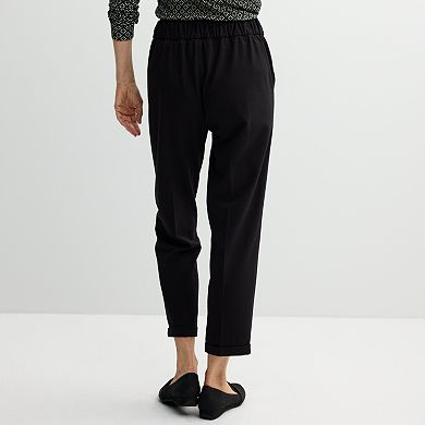 Petite Croft & Barrow® Ponte Drawstring Pull-On Pants