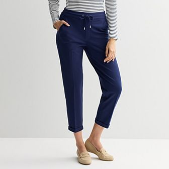 Petite Croft & Barrow® Ponte Drawstring Pull-On Pants