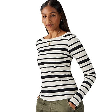 Modern Supply by Sanctuary Ribbed Boatneck T-Shirt