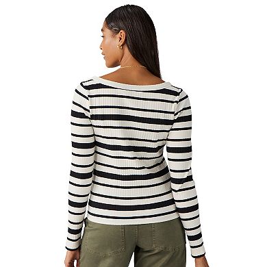 Modern Supply by Sanctuary Ribbed Boatneck T-Shirt