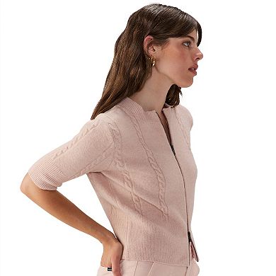 Women's Modern Supply by Sanctuary Zip-Up Short Sleeve Cardigan