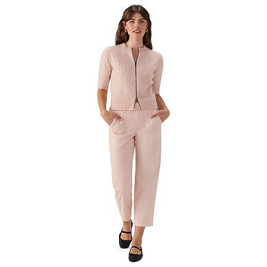 Women's Modern Supply by Sanctuary Zip-Up Short Sleeve Cardigan