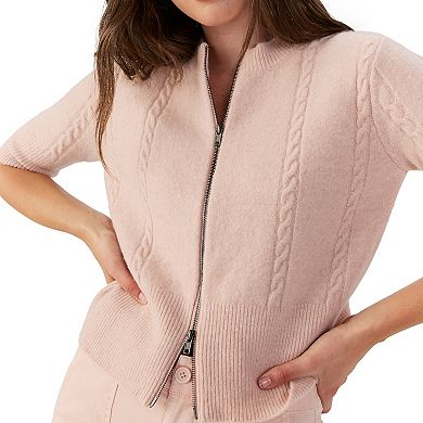 Women's Modern Supply by Sanctuary Zip-Up Short Sleeve Cardigan